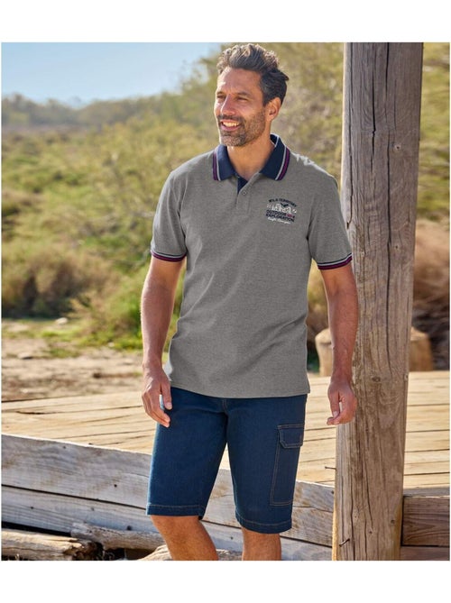 Lot de 2 Bermudas Cargo Denim Stretch   - ATLAS FOR MEN - Kiabi