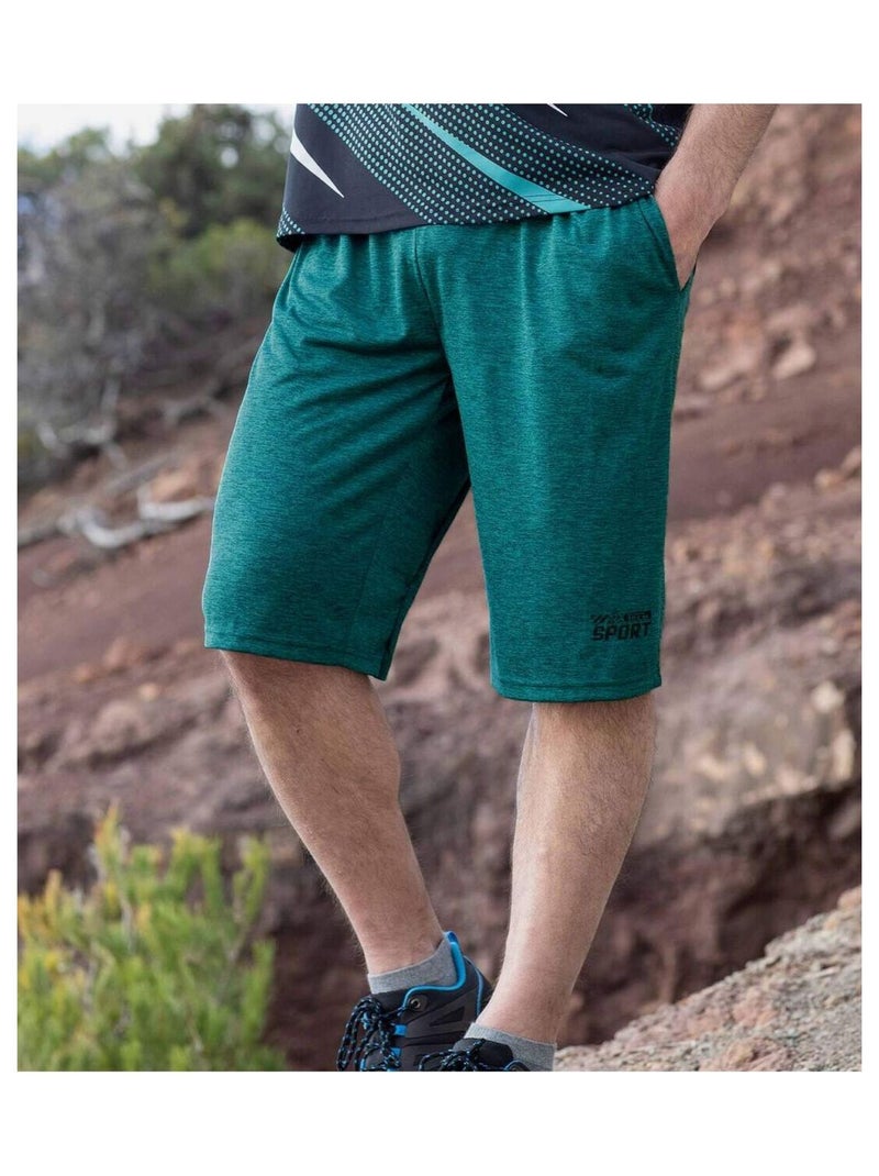 Lot de 2 Bermudas Sport Chinés   - ATLAS FOR MEN Gris Vert - Kiabi