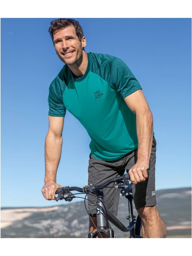 Lot de 2 Bermudas Sport Chinés   - ATLAS FOR MEN Gris Vert - Kiabi