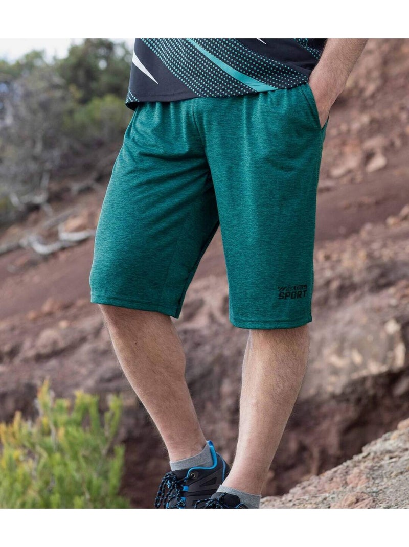 Lot de 2 bermudas sport chinés   - atlas for men Gris Vert - Kiabi