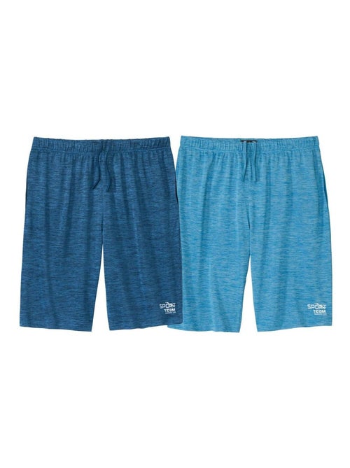 Lot de 2 Bermudas Sport Effet flammé   - ATLAS FOR MEN - Kiabi