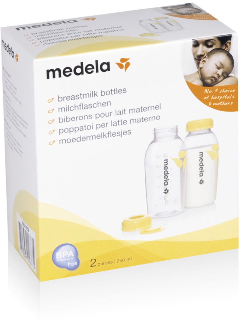 Lot de 2 biberons de recueil Medela 150 ml - Conservation lait maternel Transparent - Kiabi