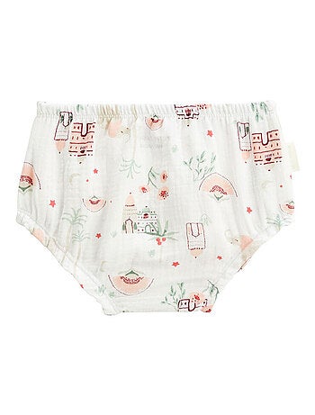 Lot de 2 bloomers bébé en gaze de coton Arya