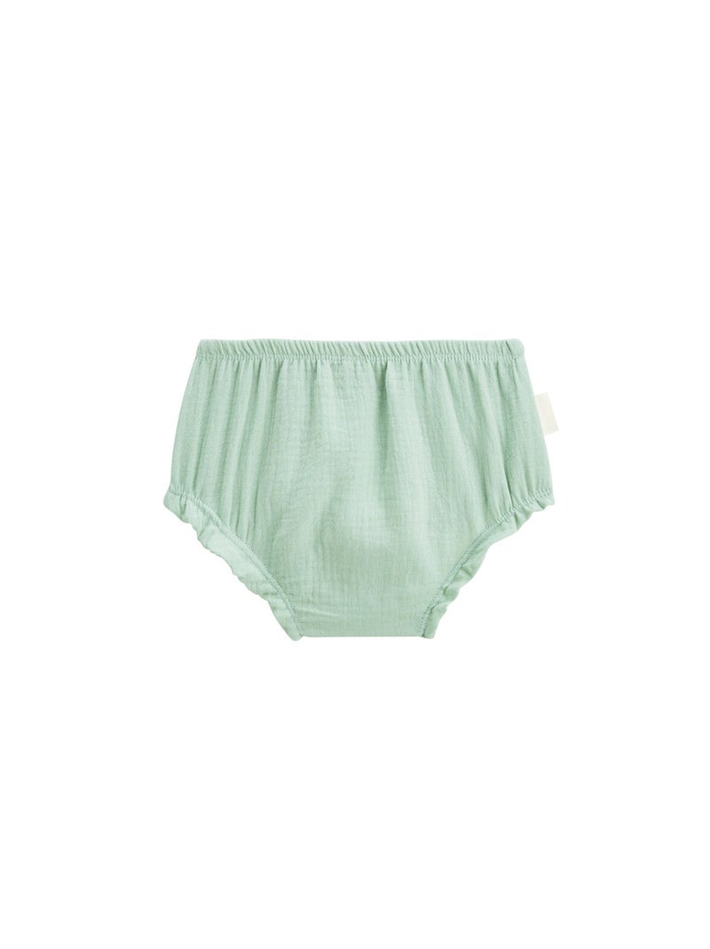 Lot de 2 bloomers bébé en gaze de coton Arya Vert - Kiabi