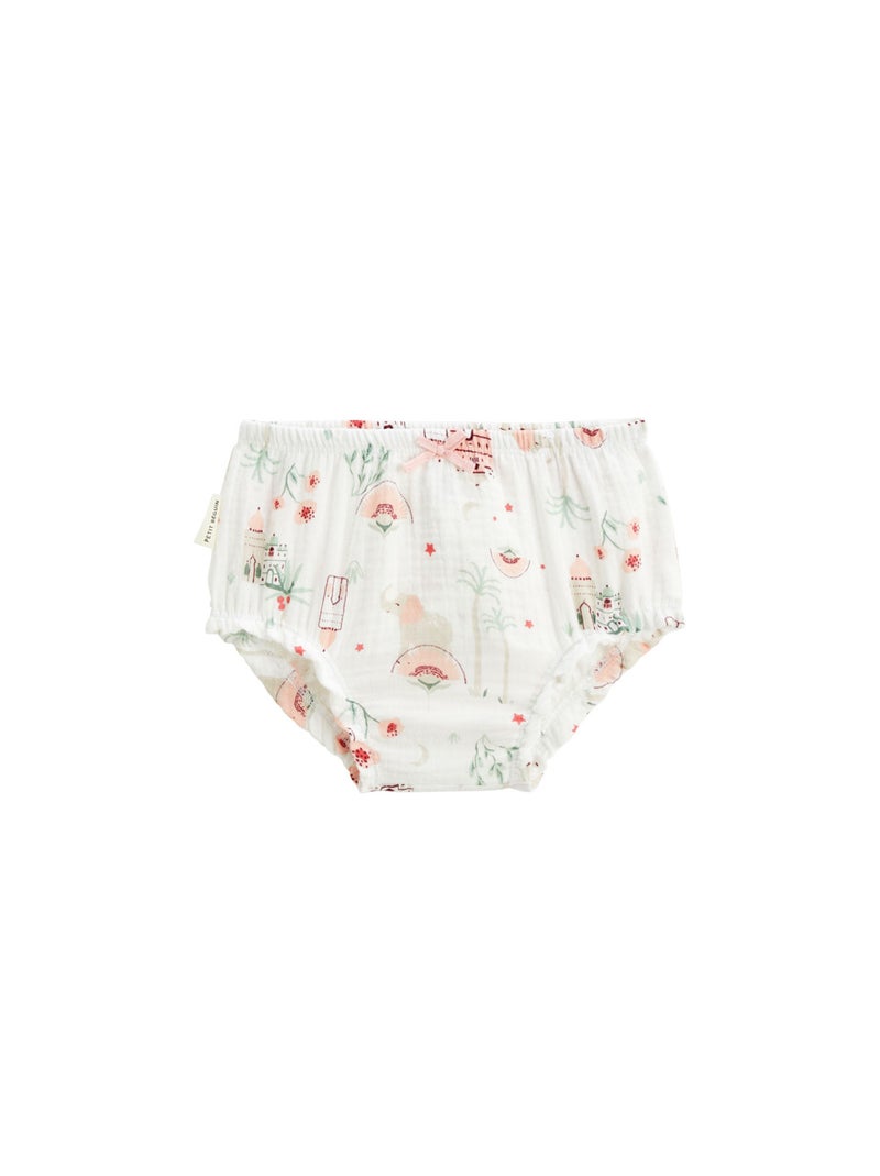 Lot de 2 bloomers bébé en gaze de coton Arya Vert - Kiabi