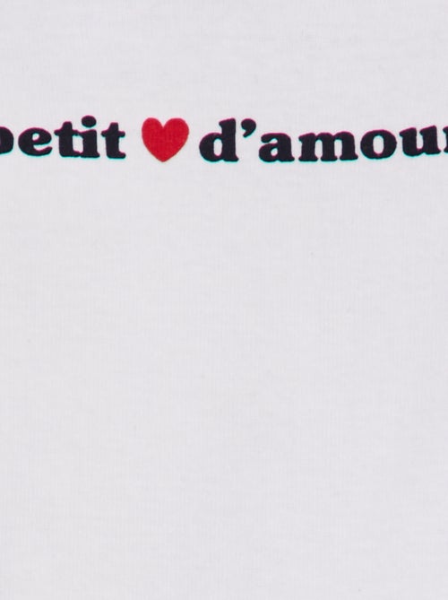 Lot de 2 bodies - Saint-valentin - Kiabi