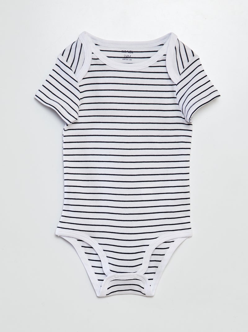 Lot de 2 bodies - Saint-valentin Rayé/marine - Kiabi