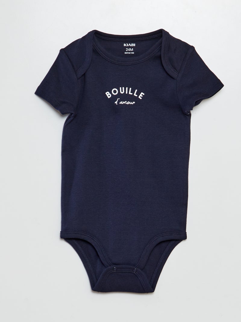 Lot de 2 bodies - Saint-valentin Rayé/marine - Kiabi
