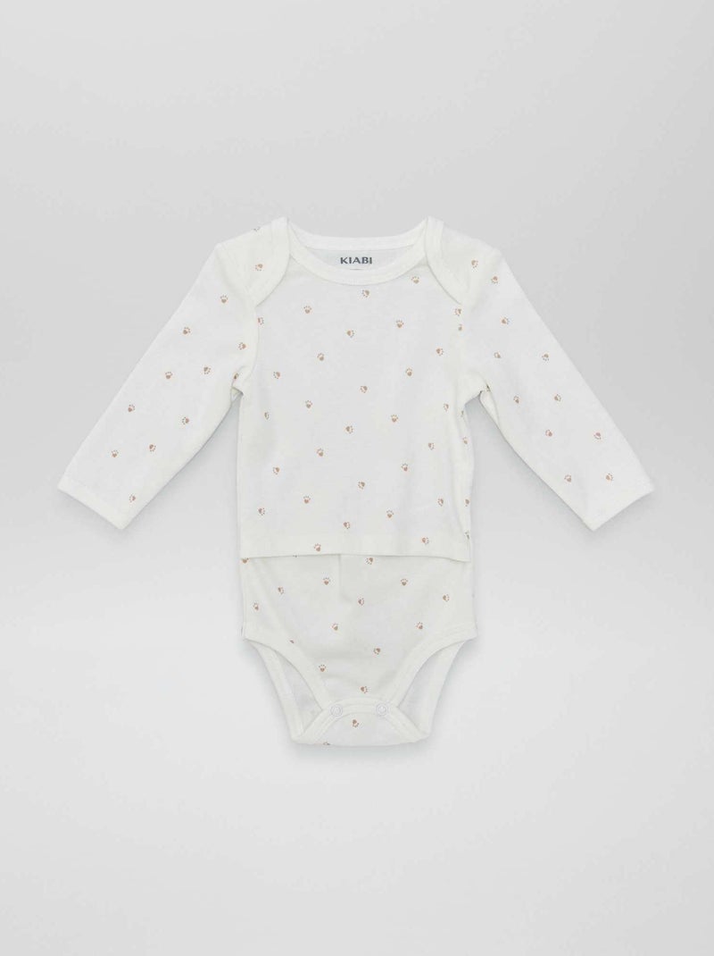 Lot de 2 bodies - So Easy Gris/blanc - Kiabi