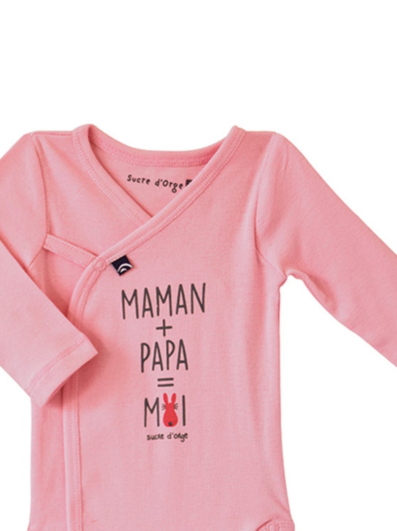 LOT DE 2 BODIES 1ER AGE DIGGY Rose - Kiabi