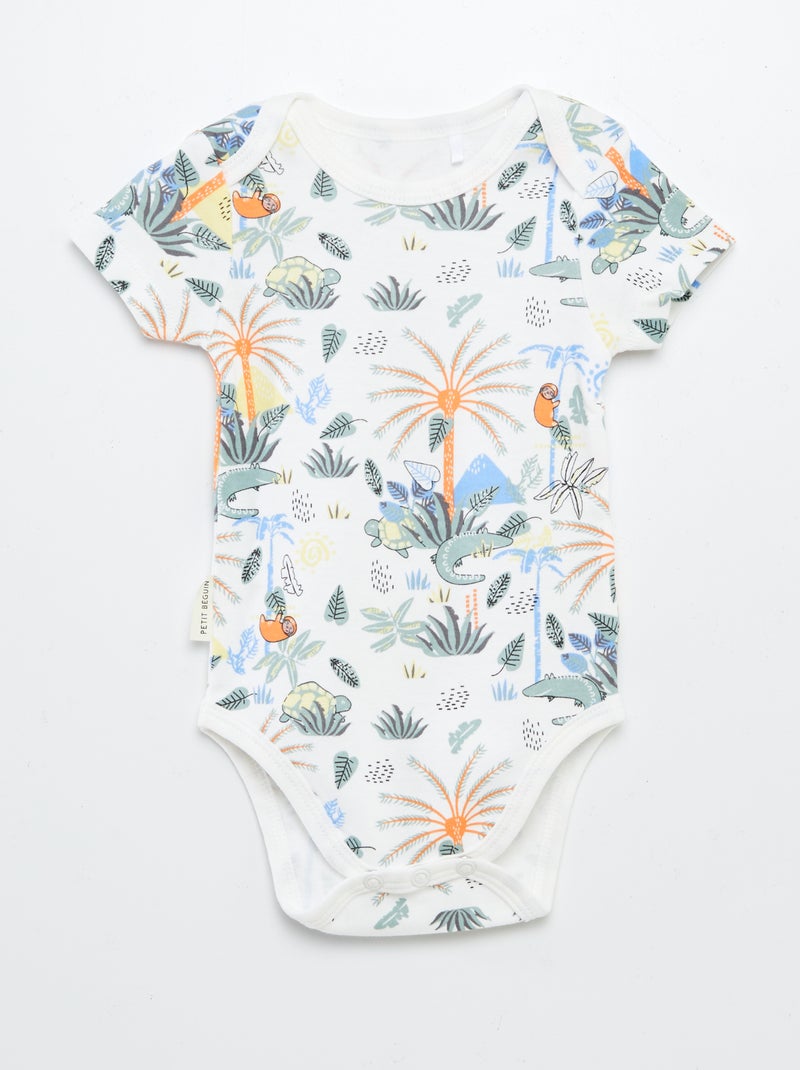 Lot de 2 bodies à imprimés 'Petit Béguin' VERT - Kiabi