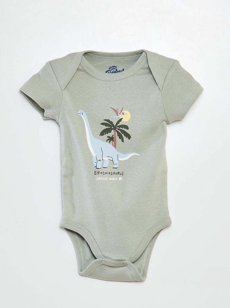 Lot de 2 bodies à manches courtes 'Jurassic Park' 'Universal' VERT - Kiabi