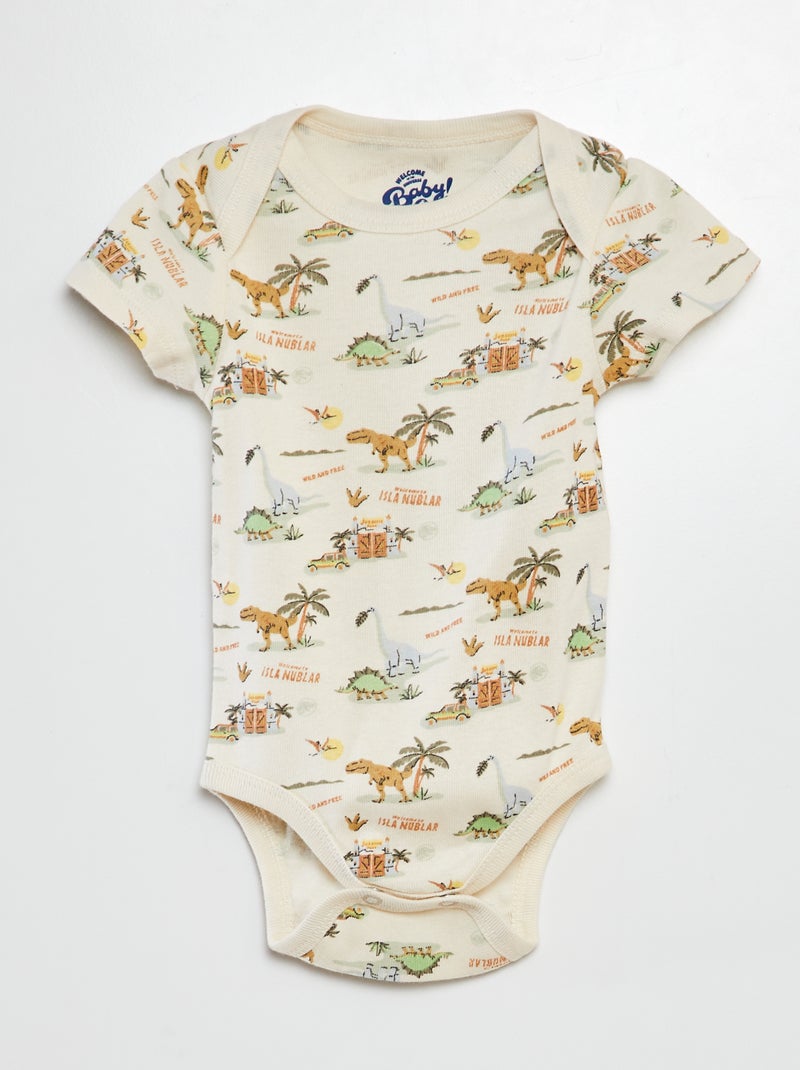 Lot de 2 bodies à manches courtes 'Jurassic Park' 'Universal' VERT - Kiabi