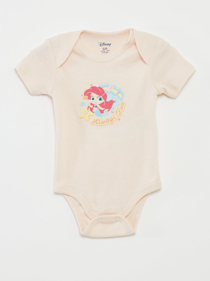 Lot de 2 bodies à manches courtes 'Princesses' 'Disney' ROSE - Kiabi
