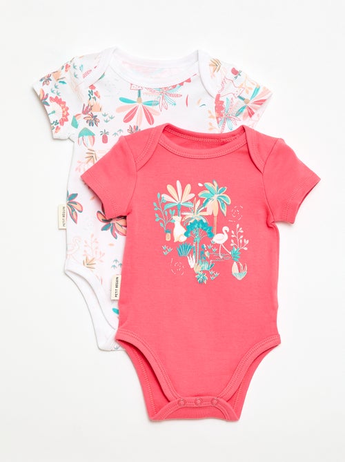 Lot de 2 bodies à manches courtes - Kiabi