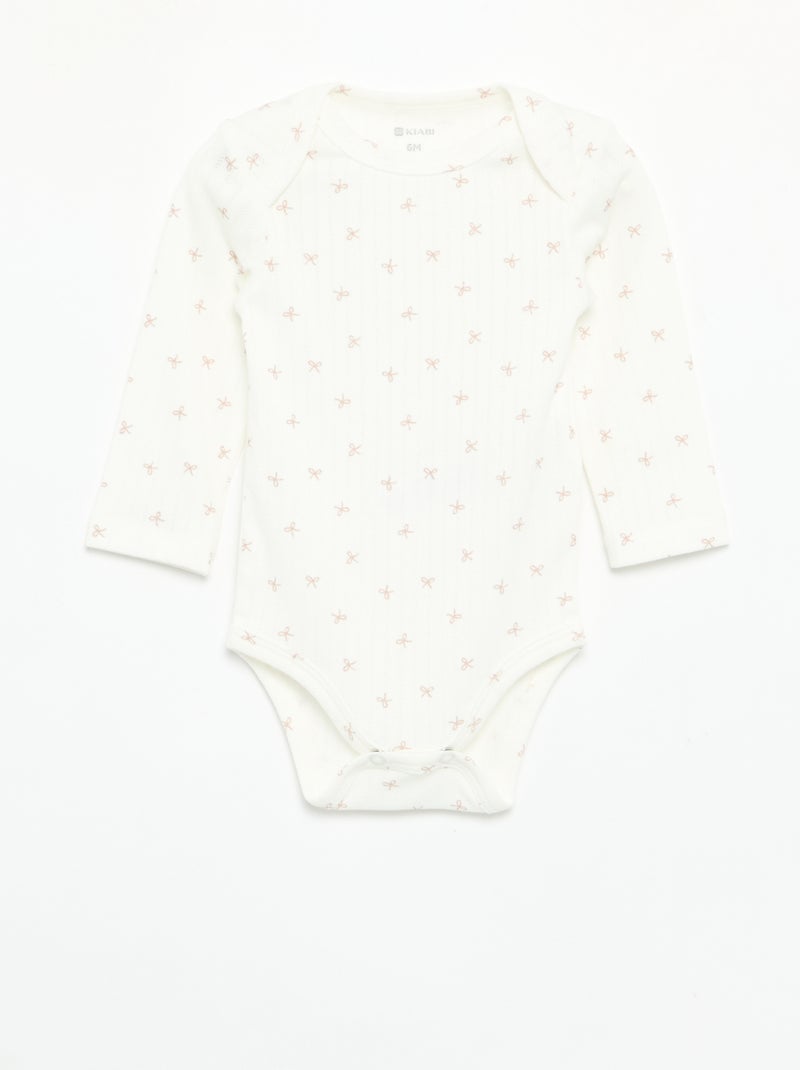 Lot de 2 bodies à manches longues Beige - Kiabi