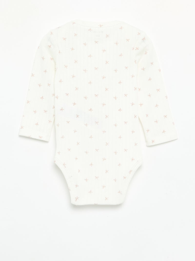 Lot de 2 bodies à manches longues Beige - Kiabi