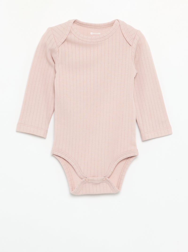 Lot de 2 bodies à manches longues Beige - Kiabi