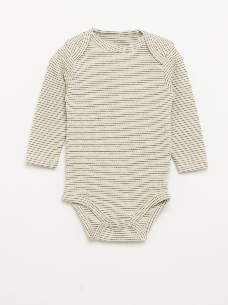 Lot de 2 bodies à manches longues Beige - Kiabi
