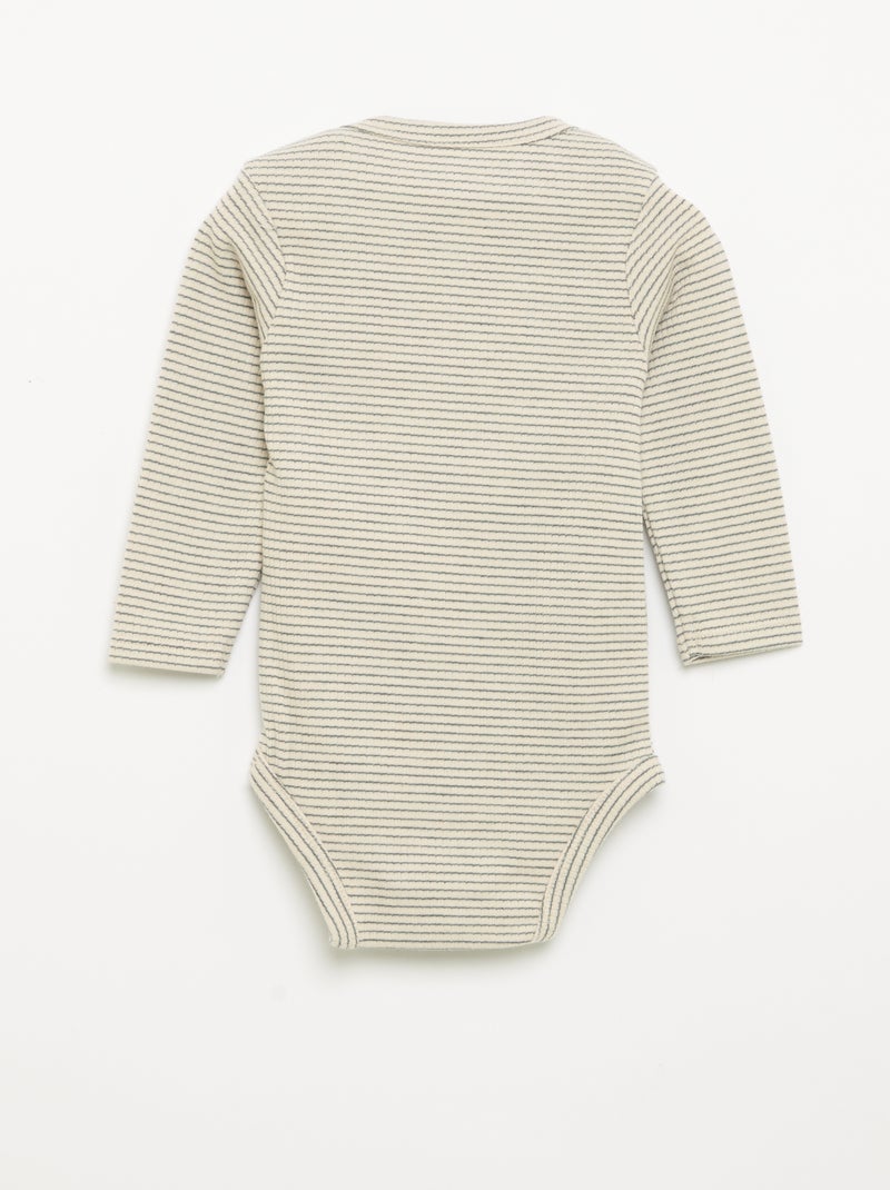 Lot de 2 bodies à manches longues Beige - Kiabi