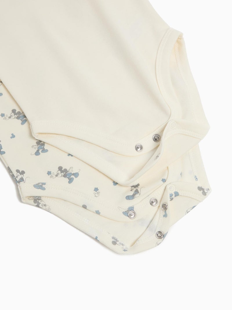 Lot de 2 bodies à manches longues, Disney MO Fashion Beige - Kiabi