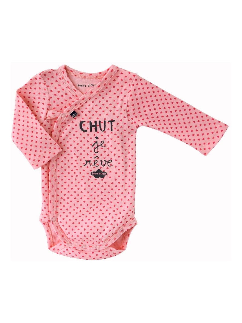 Lot de 2 bodies Astrid Sucre d'orge Rose - Kiabi