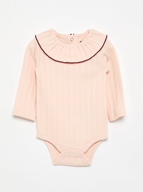 Lot de 2 bodies avec col fantaisie - Kiabi