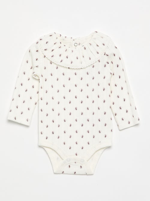 Lot de 2 bodies avec col fantaisie - Kiabi