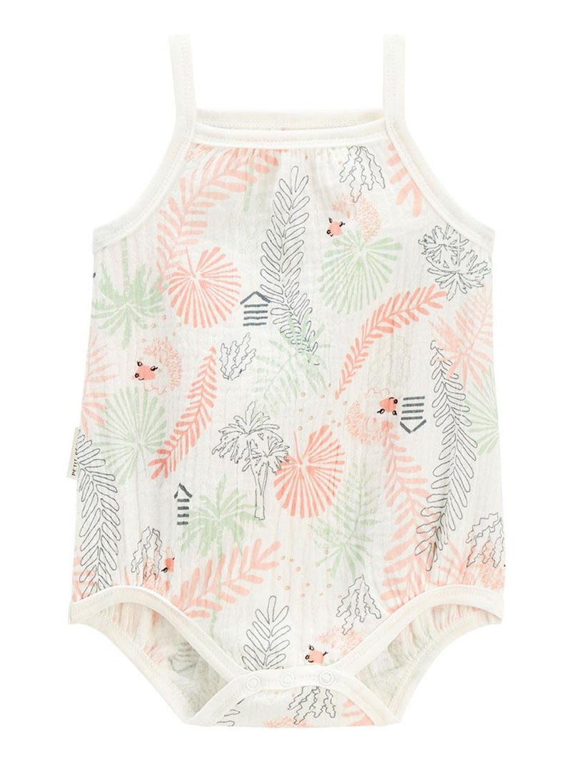 Lot de 2 bodies bébé à bretelles Cilaos Orange corail - Kiabi