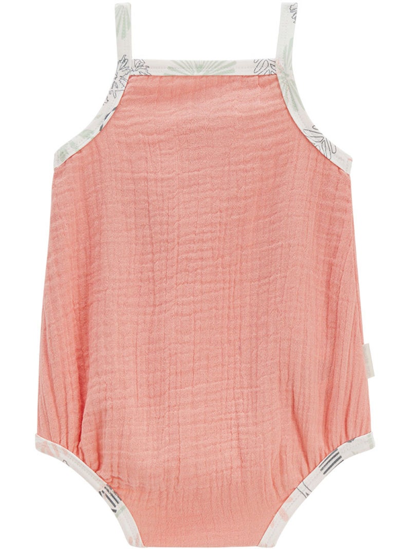 Lot de 2 bodies bébé à bretelles Cilaos Orange corail - Kiabi