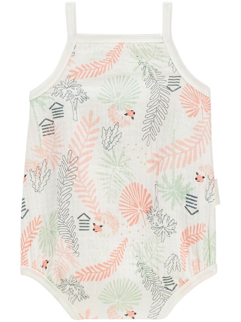 Lot de 2 bodies bébé à bretelles Cilaos Orange corail - Kiabi