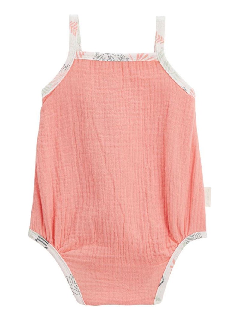 Lot de 2 bodies bébé à bretelles Cilaos Orange corail - Kiabi