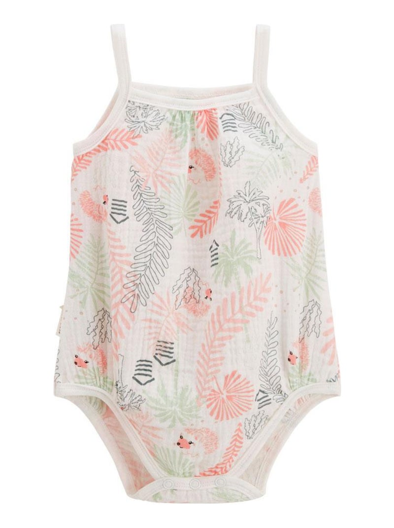 Lot de 2 bodies bébé à bretelles Cilaos Orange corail - Kiabi