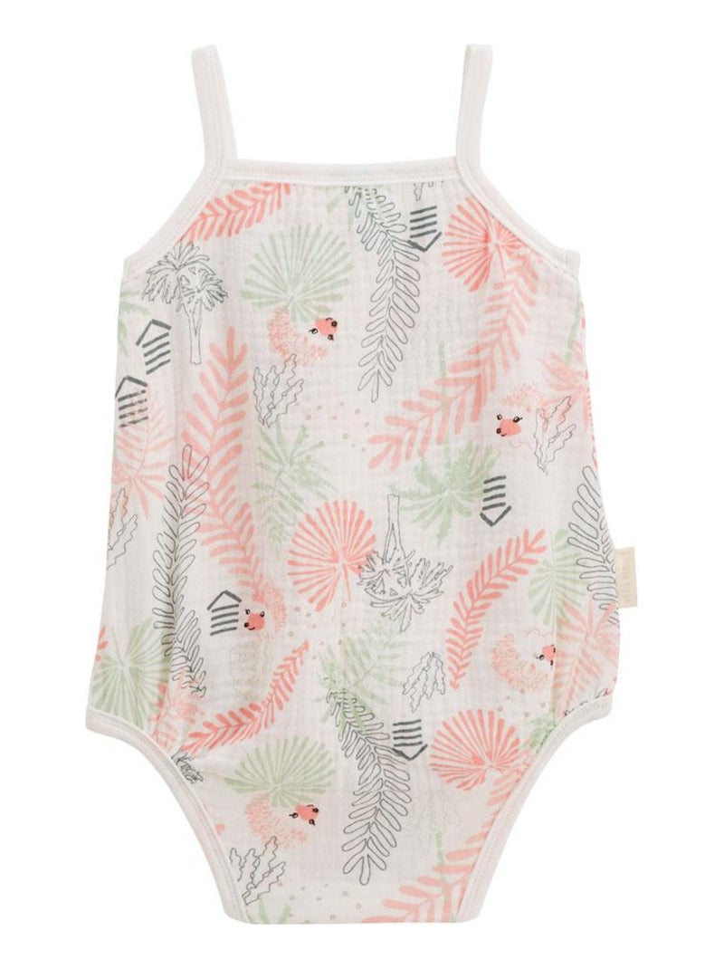 Lot de 2 bodies bébé à bretelles Cilaos Orange corail - Kiabi