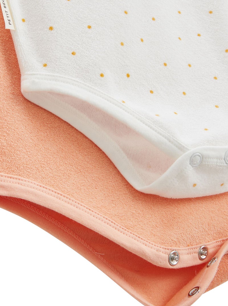 Lot de 2 bodies bébé à bretelles en éponge Bahamas Orange - Kiabi