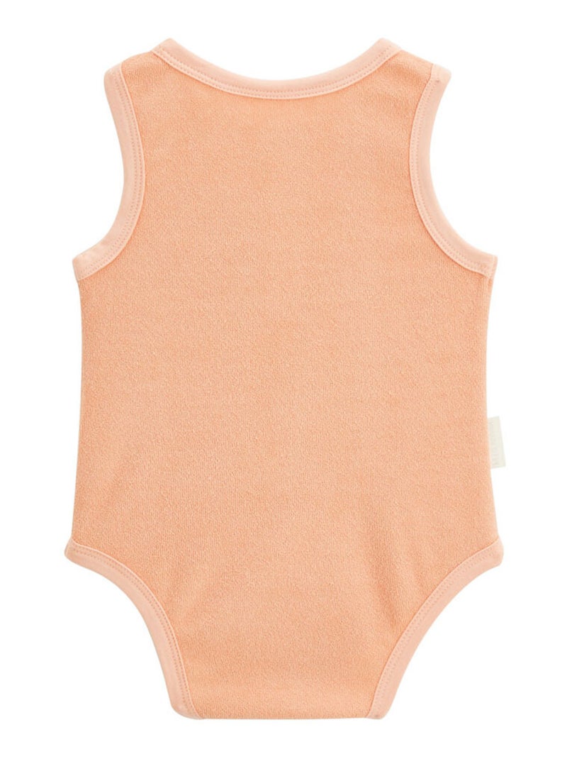 Lot de 2 bodies bébé à bretelles en éponge Bahamas Orange - Kiabi