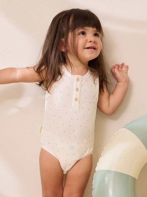 Lot de 2 bodies bébé à bretelles en éponge Bahamas - Kiabi