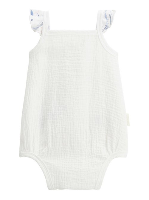 Lot de 2 bodies bébé à bretelles en gaze de coton Tiana - Kiabi