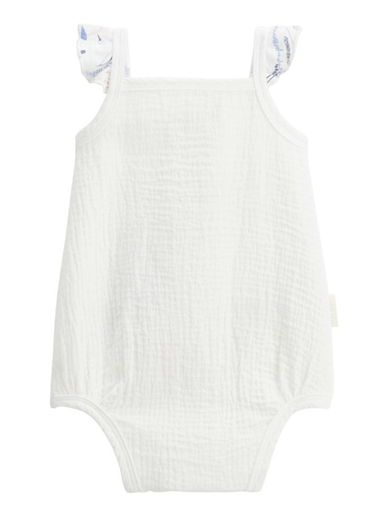 Lot de 2 bodies bébé à bretelles en gaze de coton Tiana Ecru - Kiabi