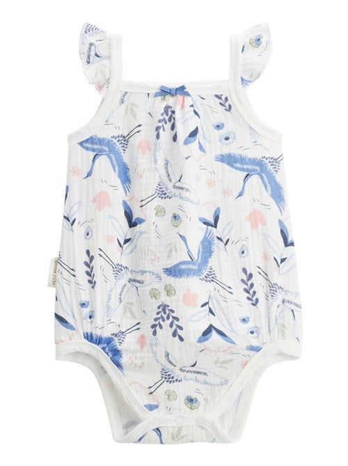 Lot de 2 bodies bébé à bretelles en gaze de coton Tiana - Kiabi