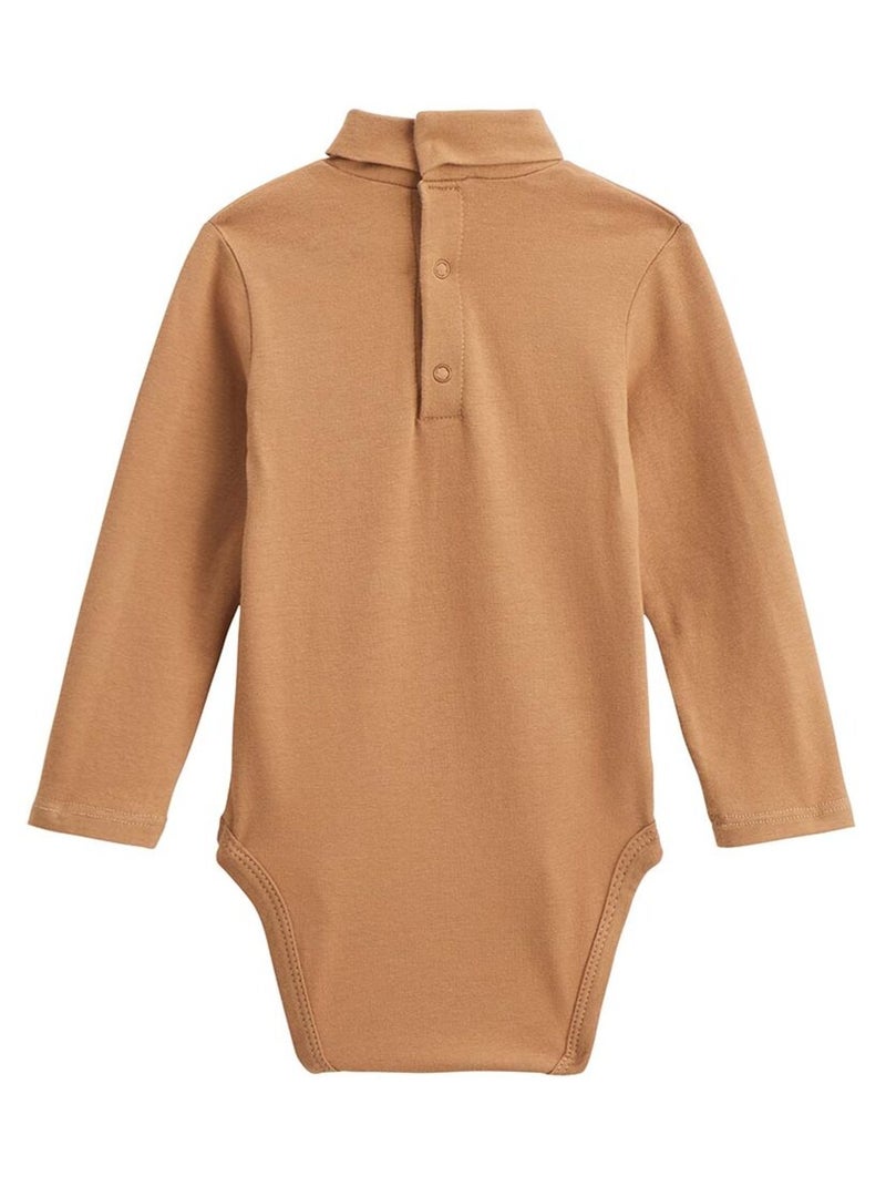 Lot de 2 bodies bébé col roulé manches longues Chincha Camel - Kiabi