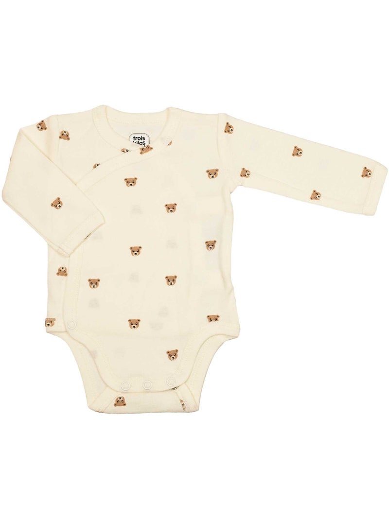 Lot de 2 bodies bébé Ecru - Kiabi