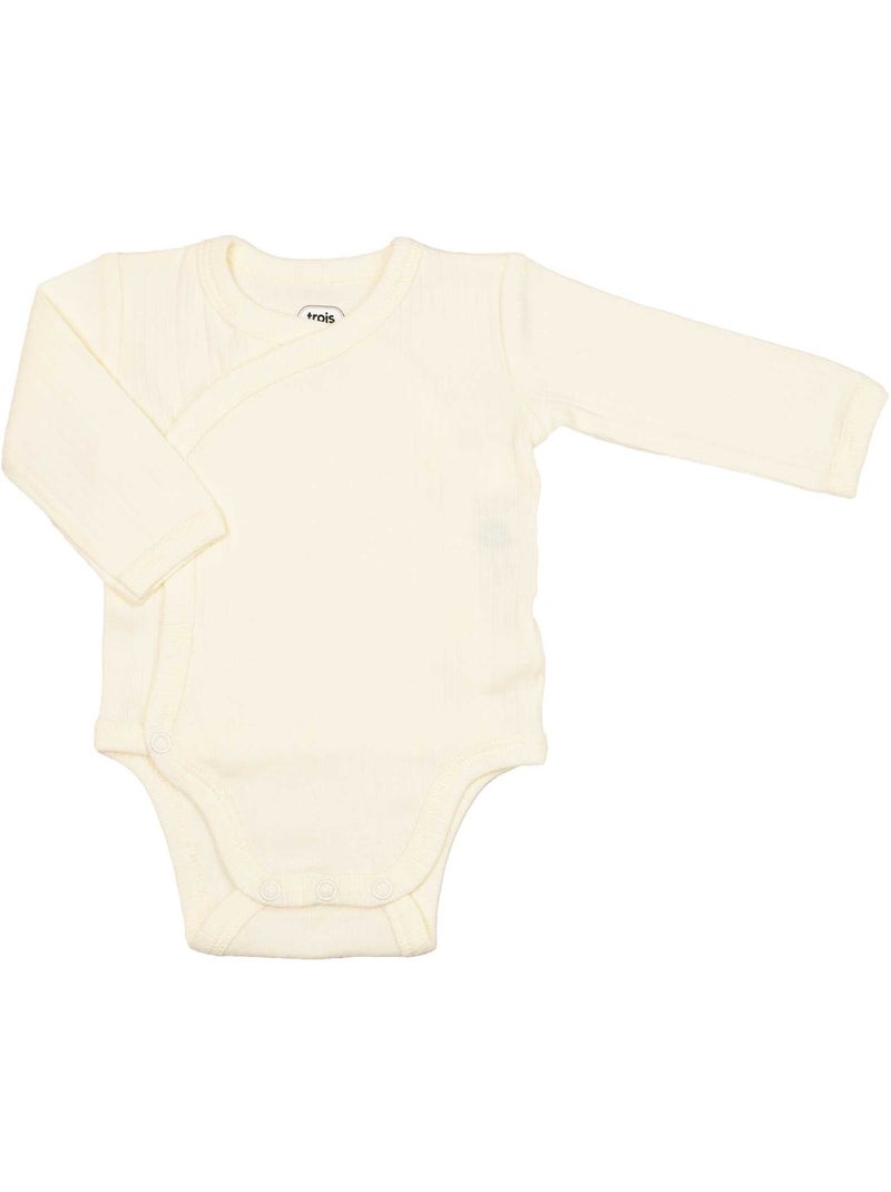 Lot de 2 bodies bébé Ecru - Kiabi