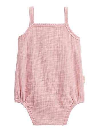 Lot de 2 bodies bébé en gaze de coton Bahamas