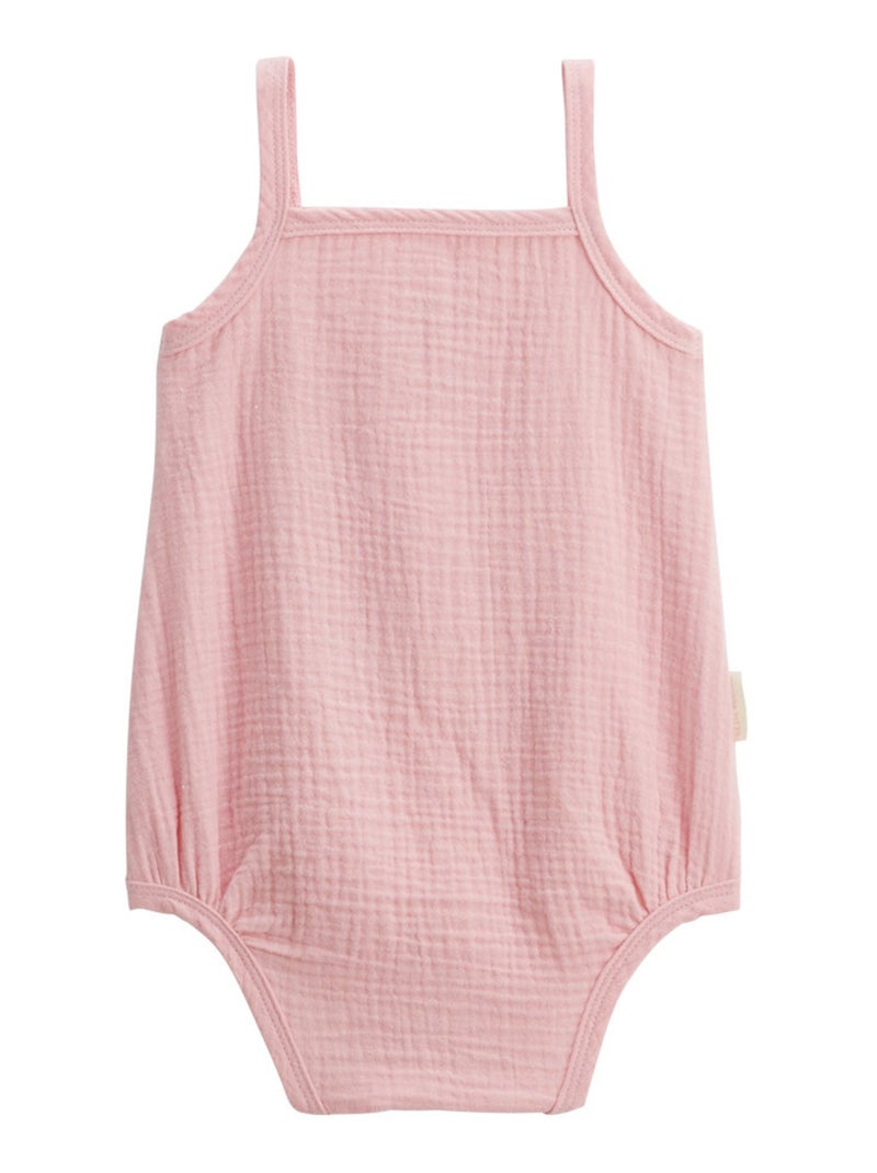 Lot de 2 bodies bébé en gaze de coton Bahamas Rose - Kiabi