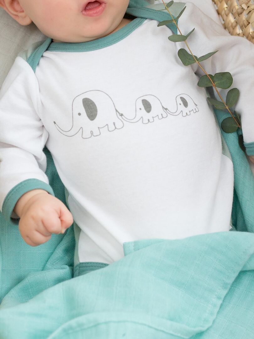 Lot de 2 bodies bébé Kinousses Bleu - Kiabi