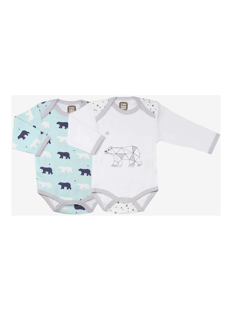 Lot de 2 bodies bébé Kinousses Bleu - Kiabi