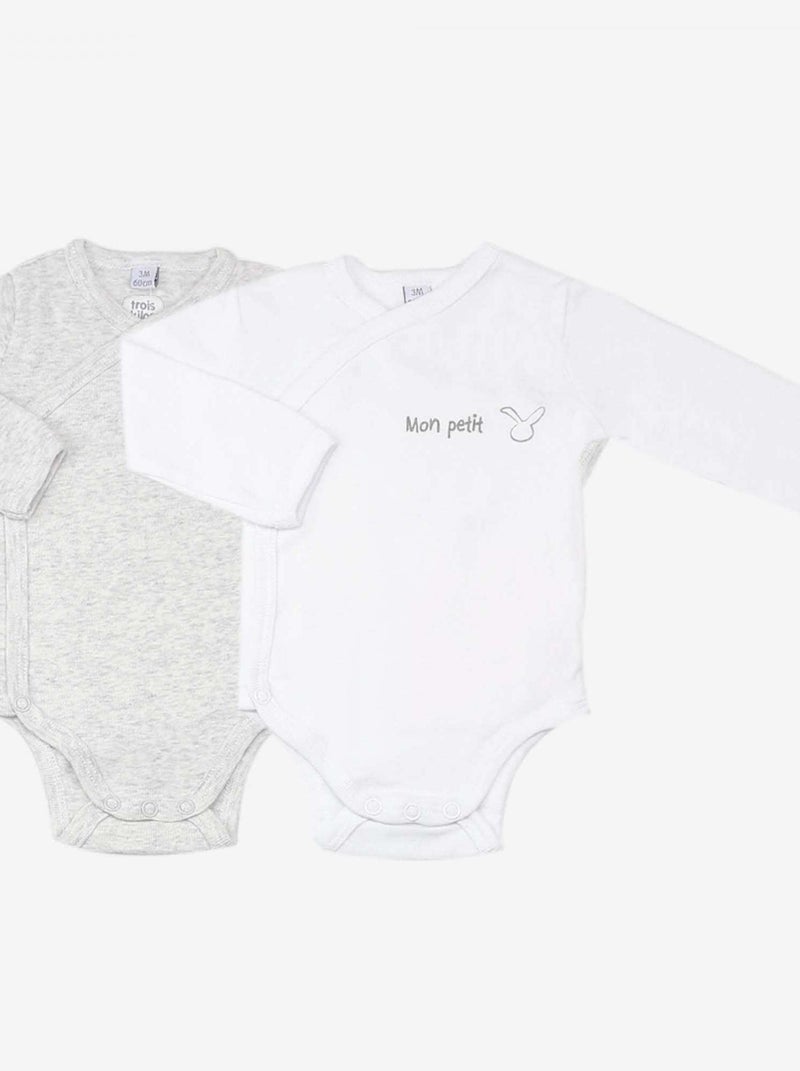 Lot De 2 Bodies Bébé Kinousses Gris - Kiabi