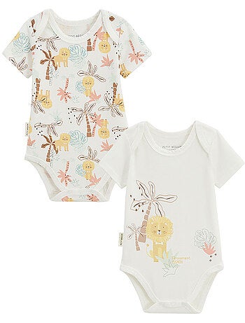 Lot de 2 bodies bébé manches courtes Auguste