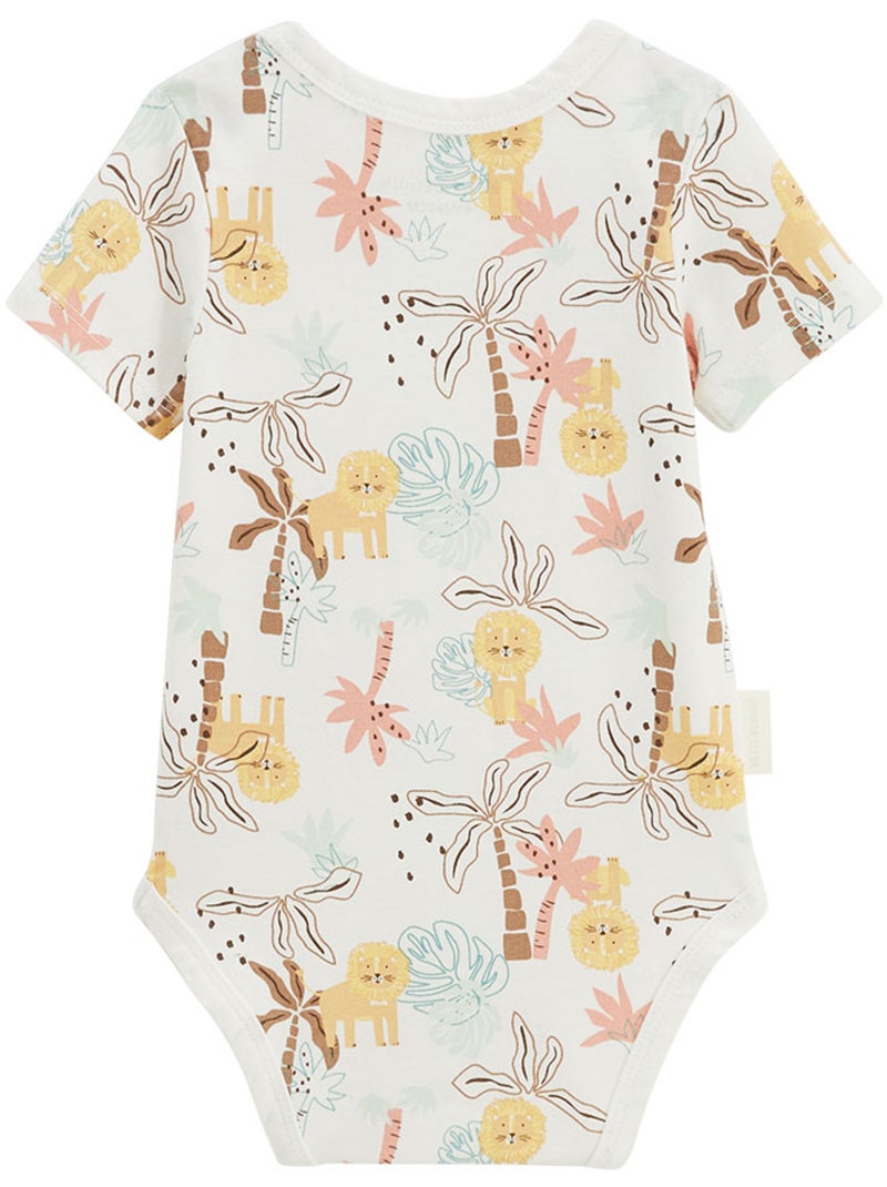 Lot de 2 bodies bébé manches courtes Auguste Jaune - Kiabi